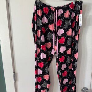 NWT Hue Full-length Valentine Pajama Bottoms XL